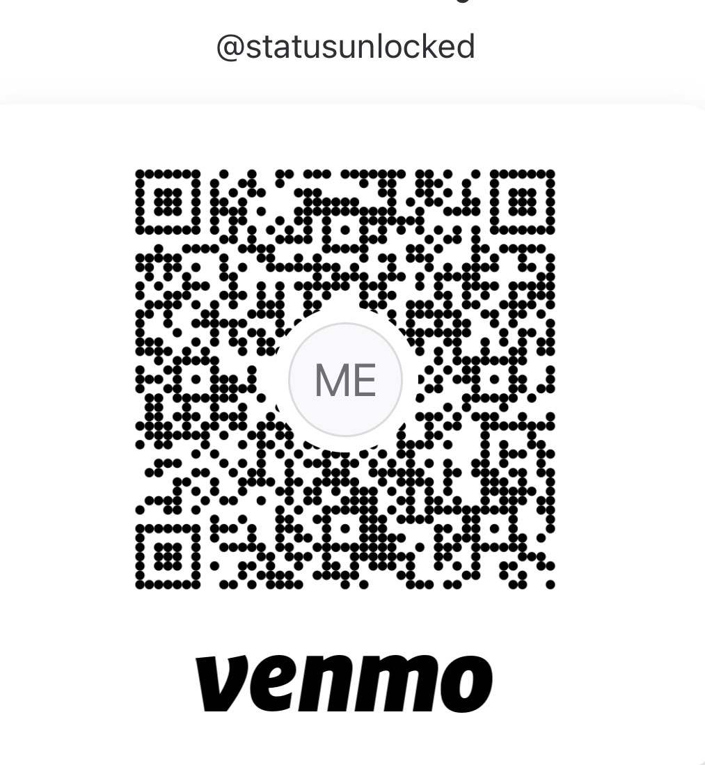 Venmo QR code for Status Unlocked
